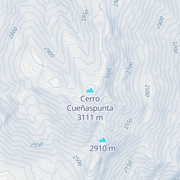 Map of Cerro Cueñaspunta