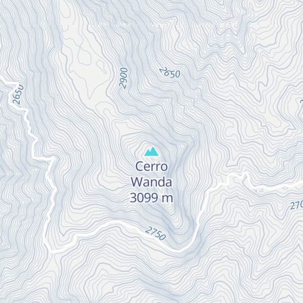 Map of Cerro Wanda