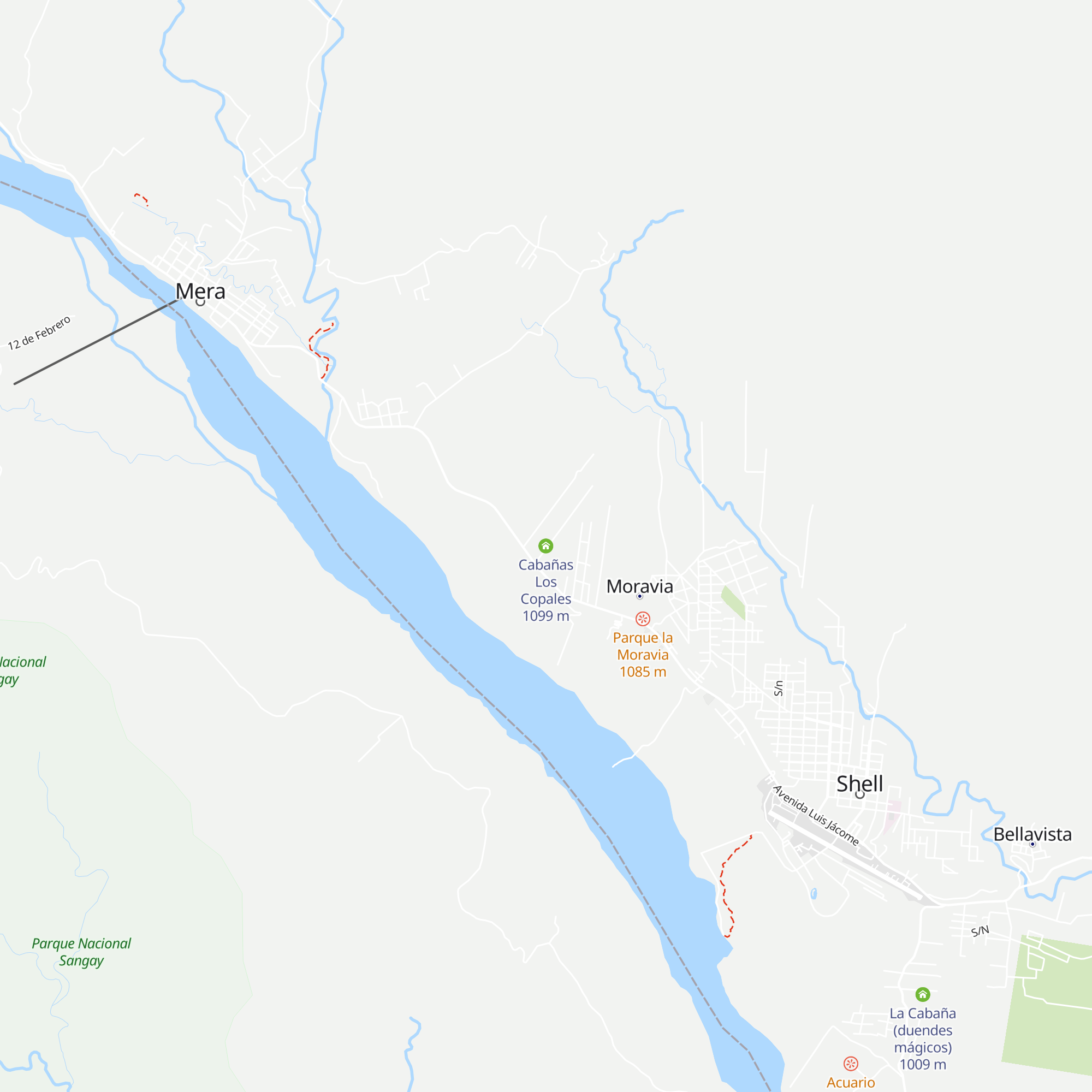 Cabañas Los Copales map