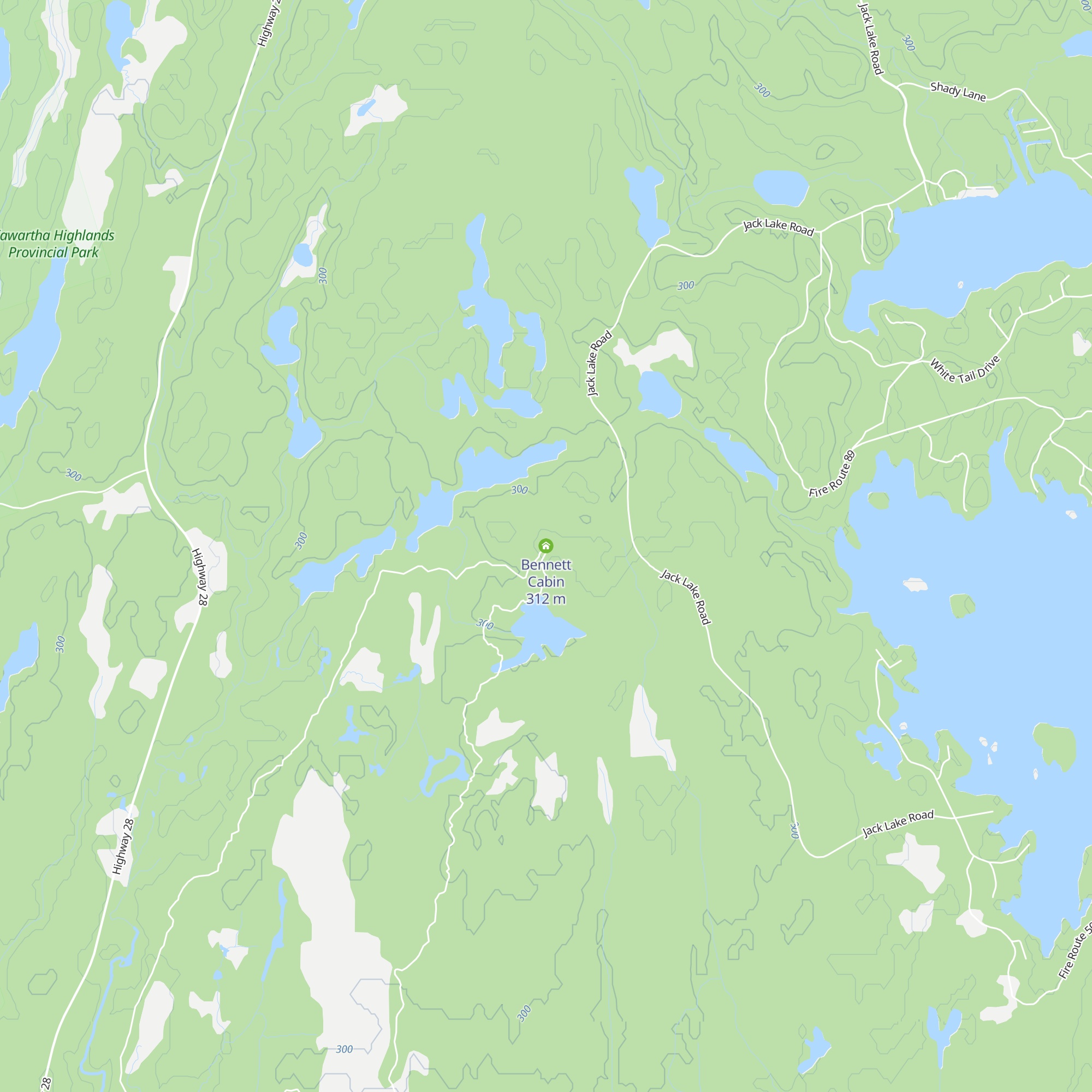 Bennett Cabin map