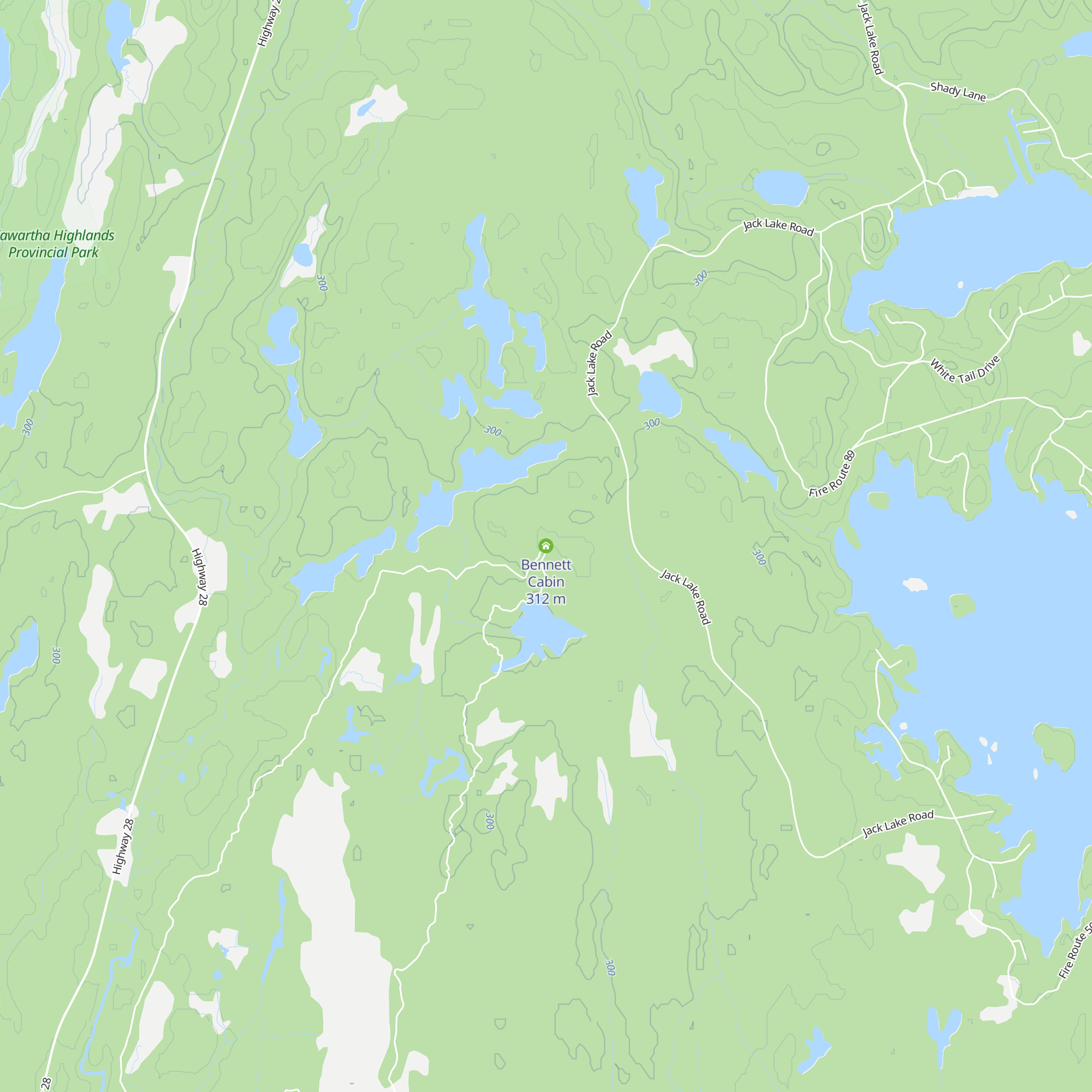 Bennett Cabin map