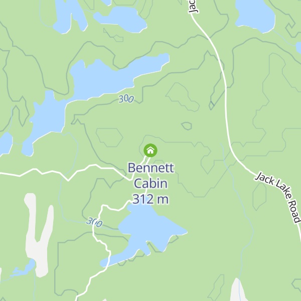 Map of Bennett Cabin