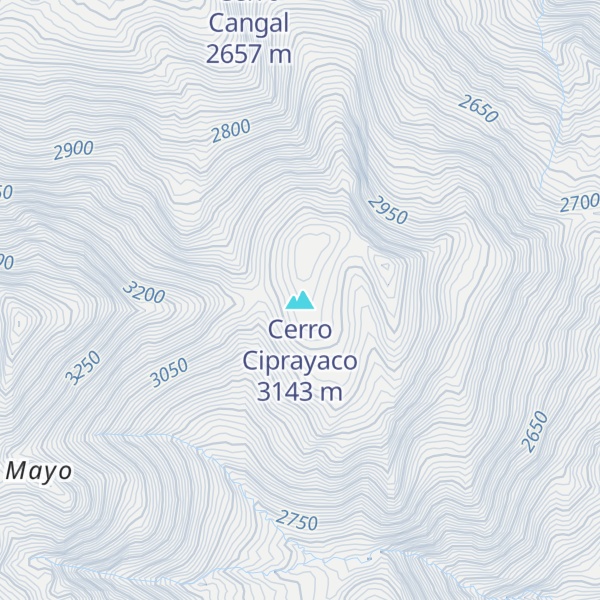 Map of Cerro Ciprayaco