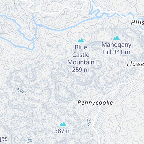 Map of Fontabelle Mountain