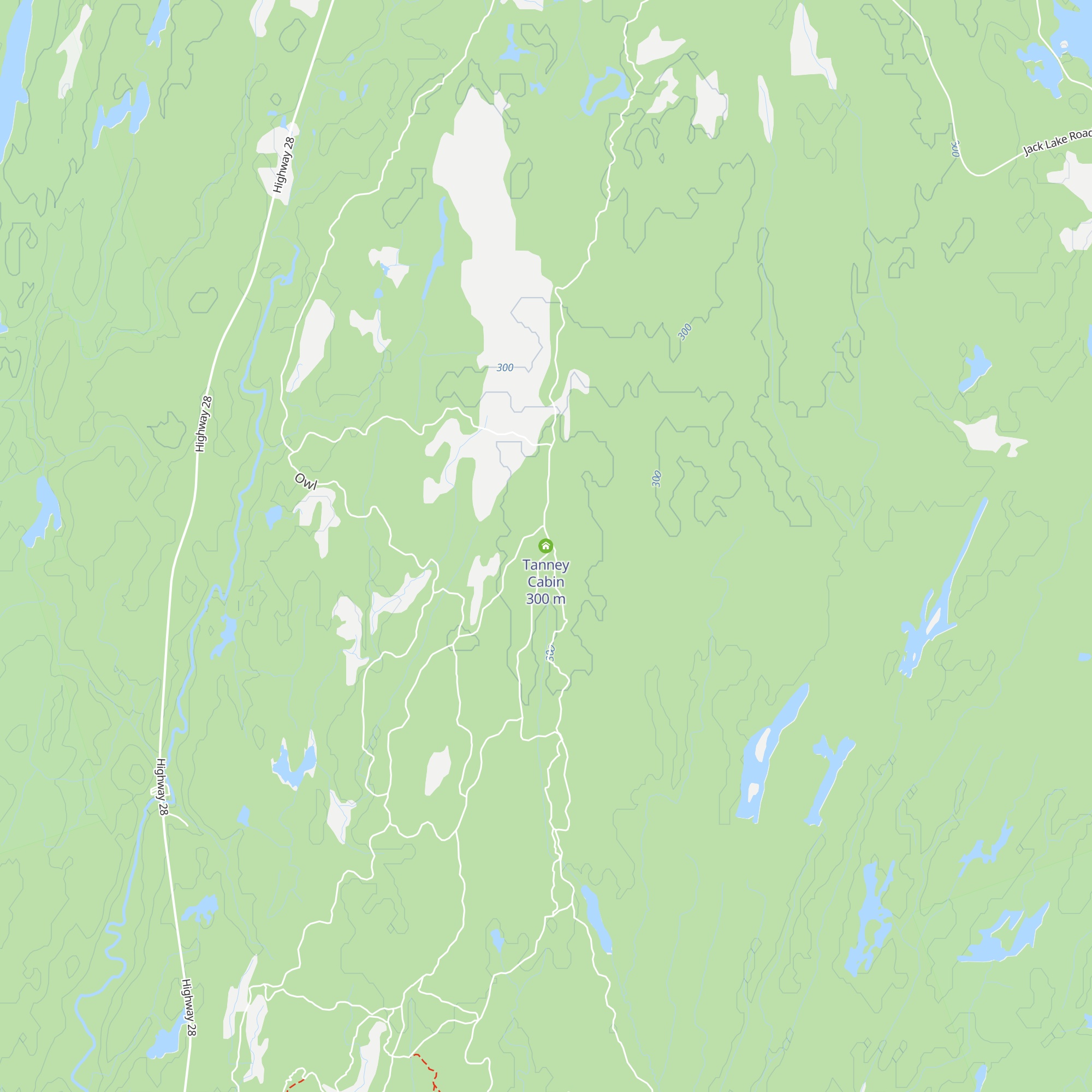 Tanney Cabin map