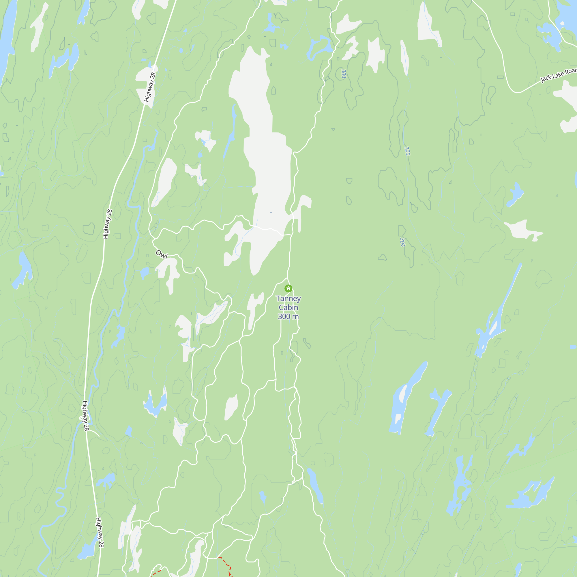 Tanney Cabin map