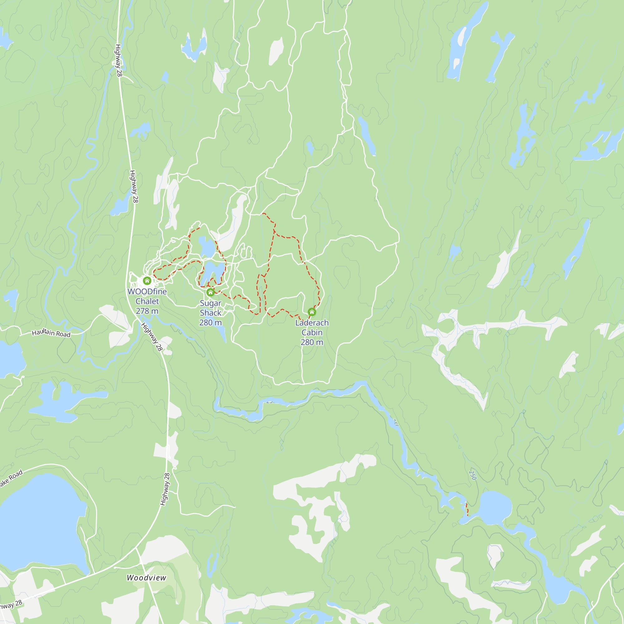 Laderach Cabin map