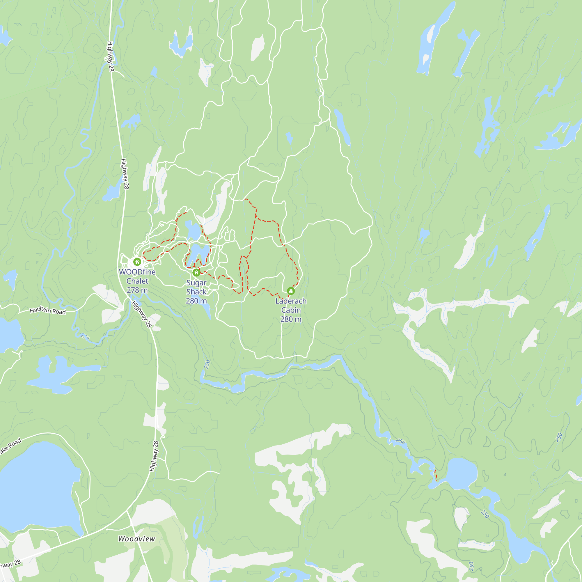 Laderach Cabin map