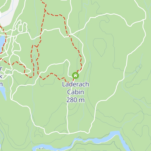 Map of Laderach Cabin