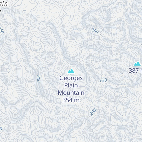 Map of Georges Plain Mountain