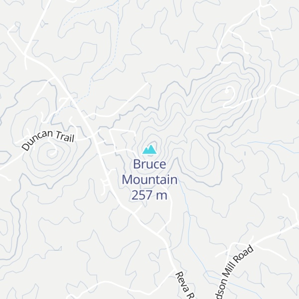 Map of Bruce Mountain
