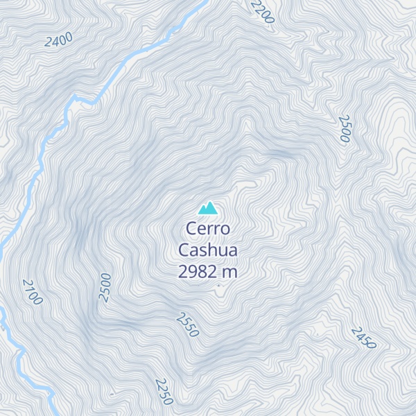 Map of Cerro Cashua