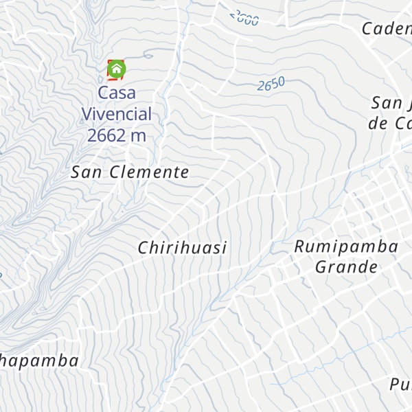 Map of Refugio Camino al Volcán Imbabura