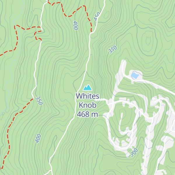 Map of Whites Knob