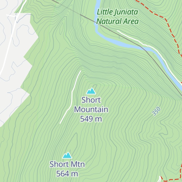 Map of Short Mountain