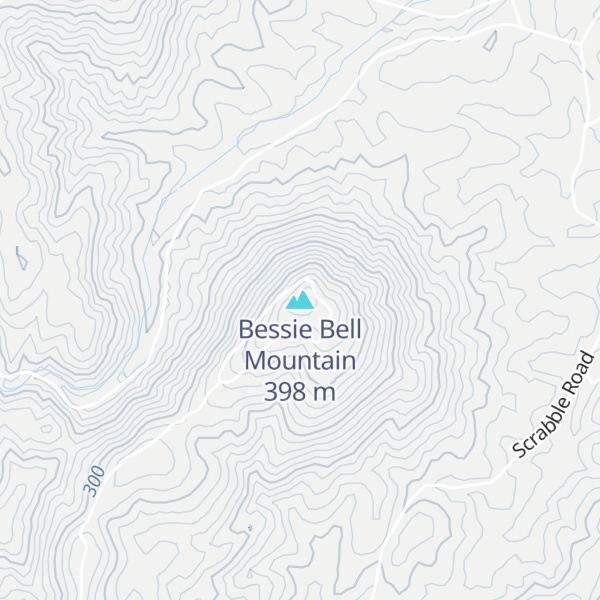 Map of Bessie Bell Mountain