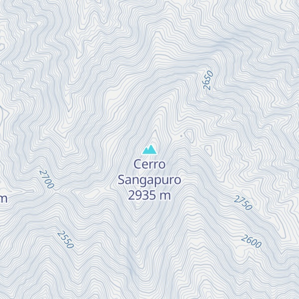 Map of Cerro Sangapuro