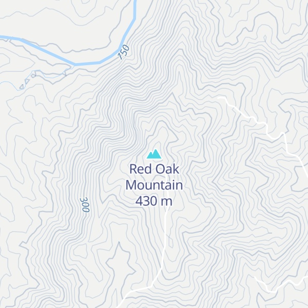 Map of Red Oak Mountain