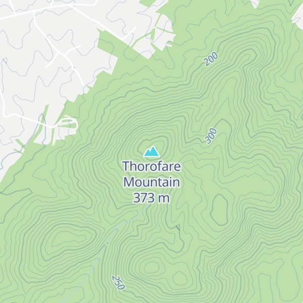 Map of Thorofare Mountain