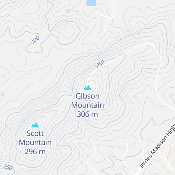 Map of Gibson Mountain