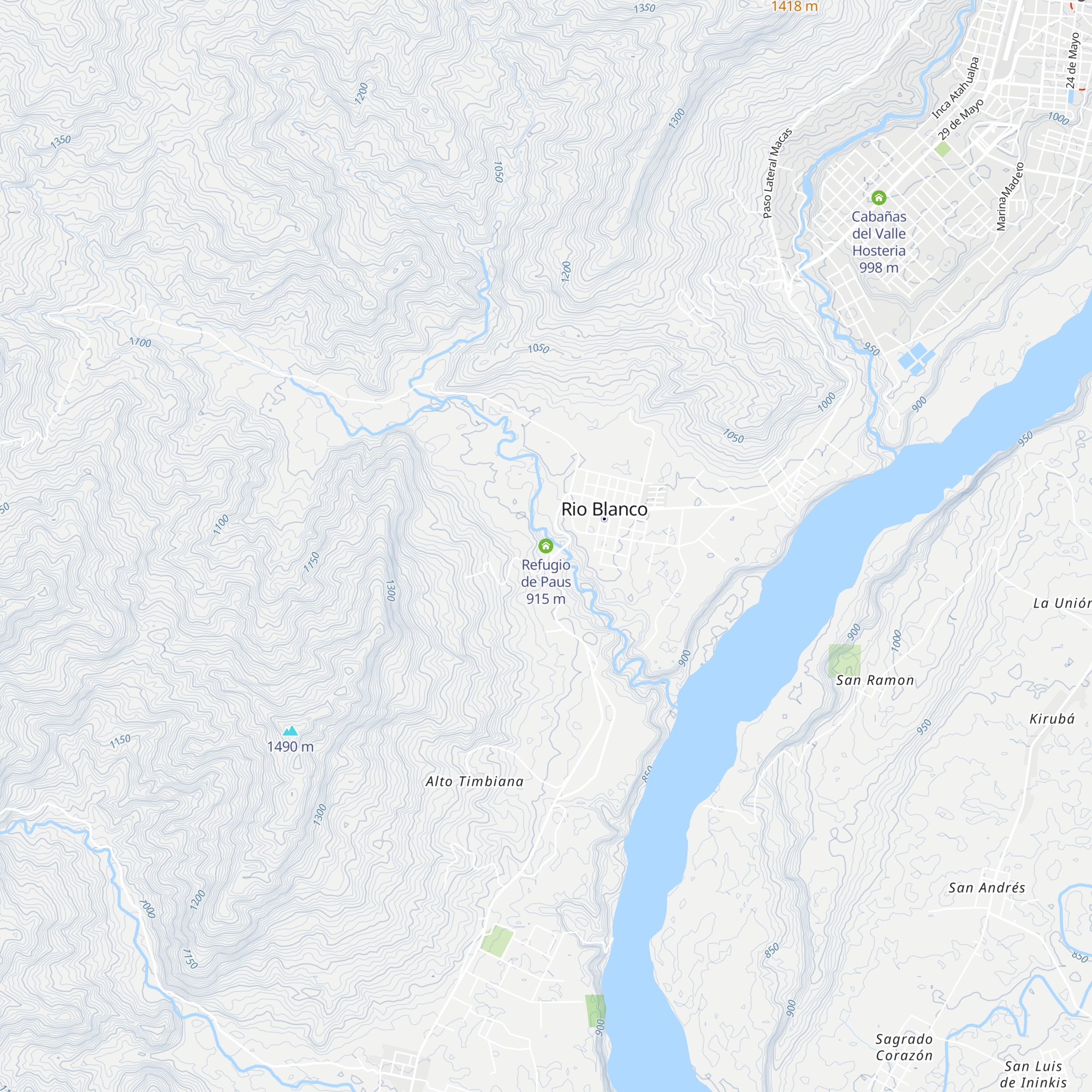 Refugio de Paus map