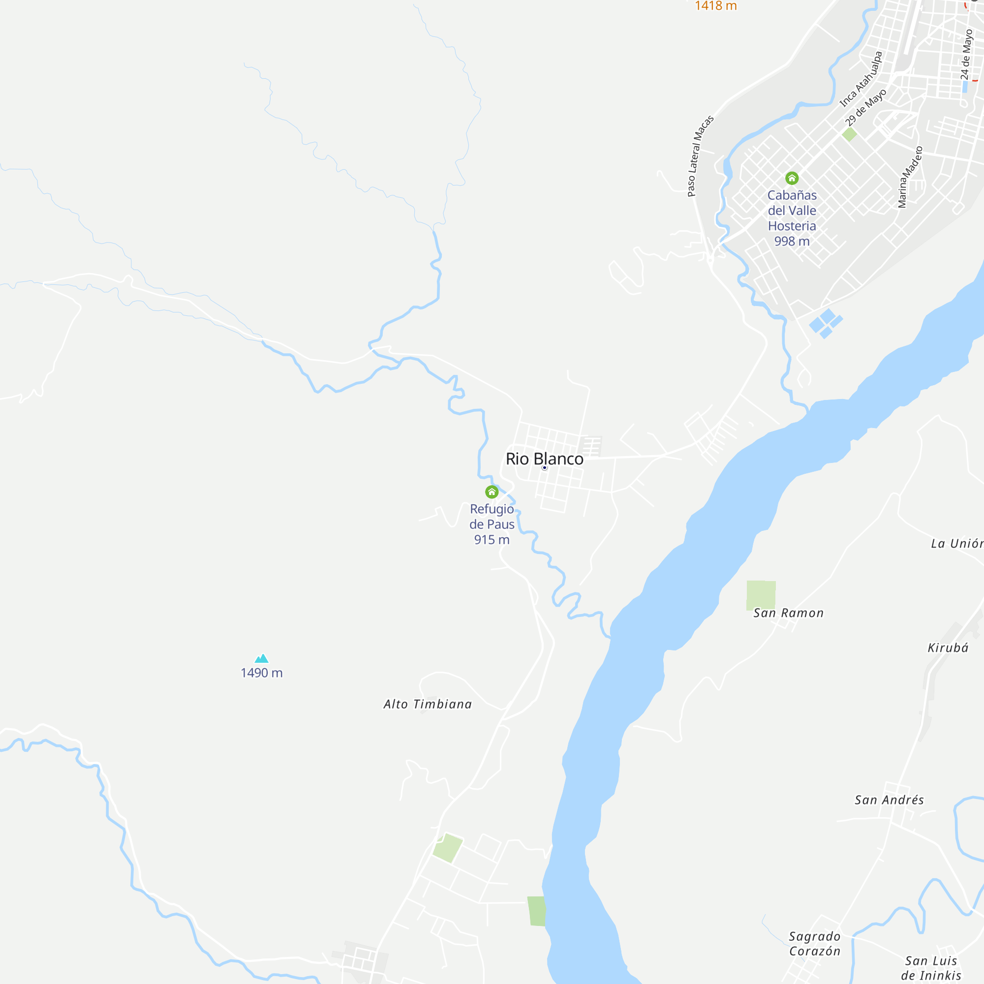 Refugio de Paus map