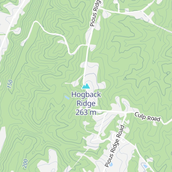 Map of Hogback Ridge