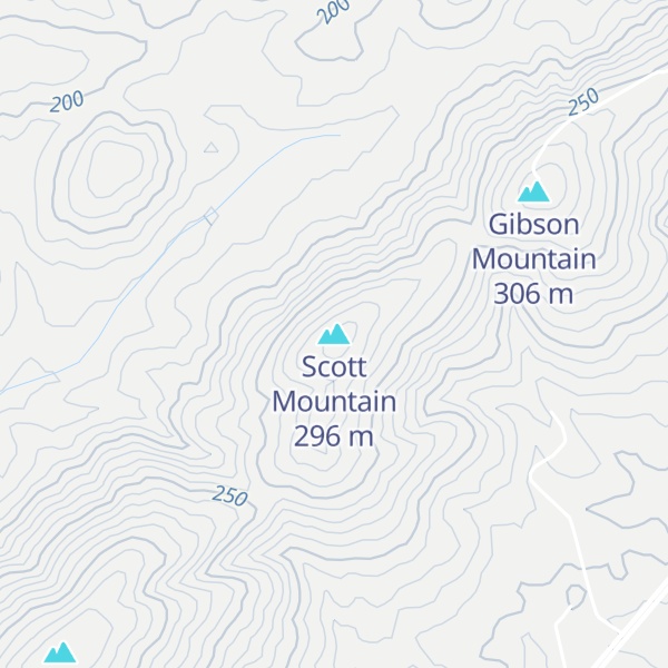 Map of Scott Mountain