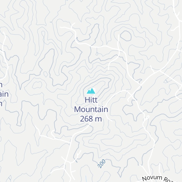 Map of Hitt Mountain