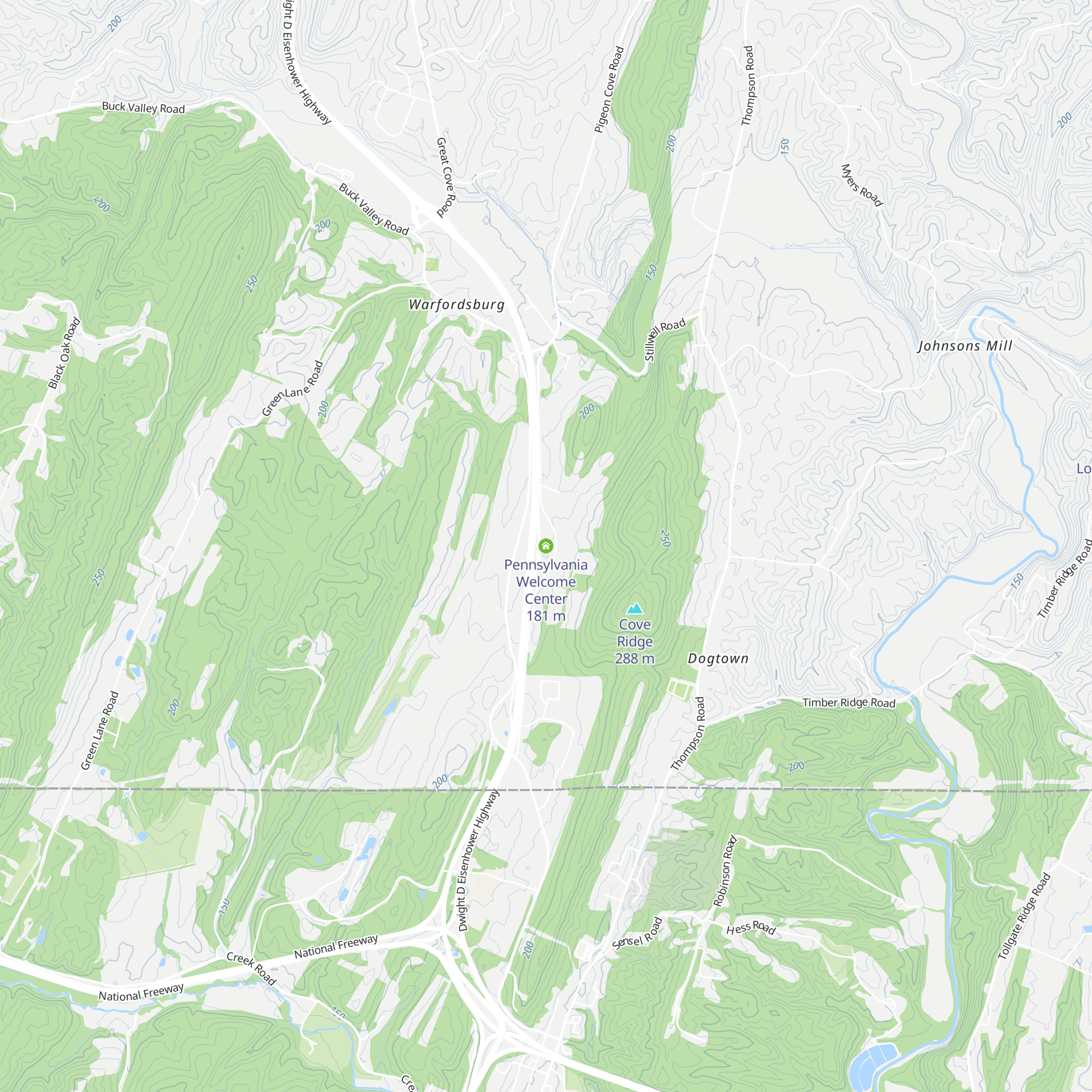 Pennsylvania Welcome Center map