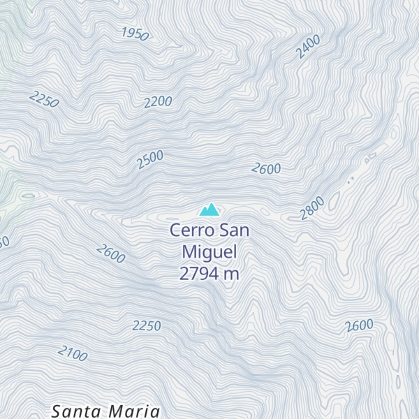 Map of Cerro San Miguel
