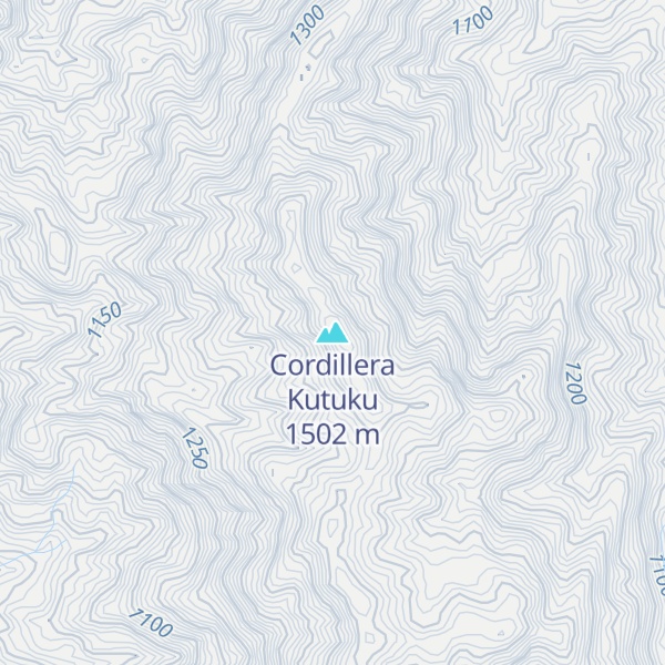 Map of Cordillera Kutuku
