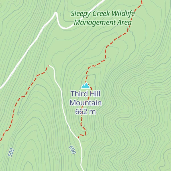 Map of Third Hill Mountain
