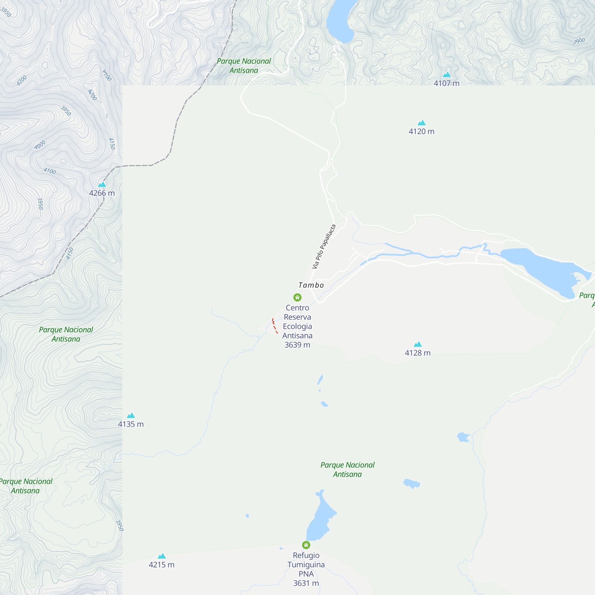 Centro Reserva Ecologia Antisana map
