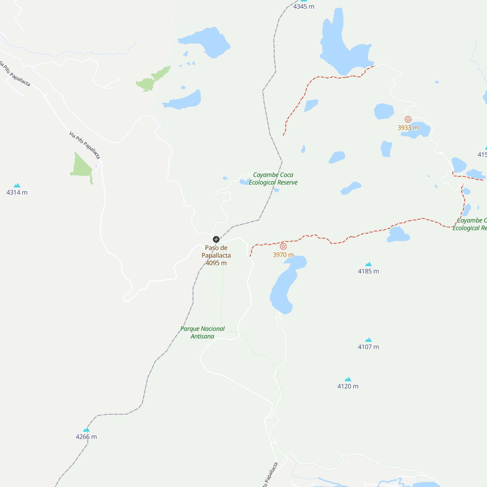 Refugio de la virgen map