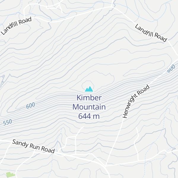 Map of Kimber Mountain