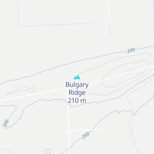 Map of Bulgary Ridge