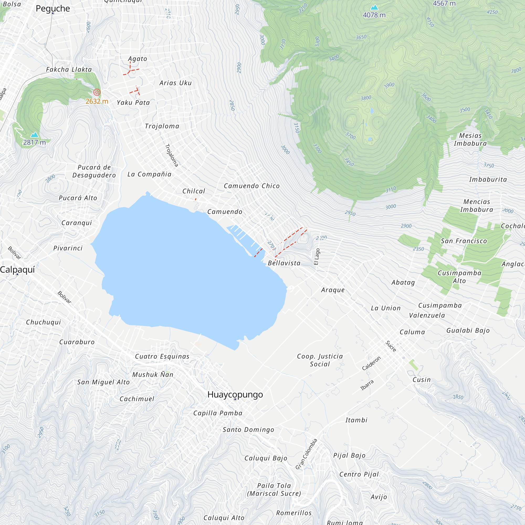 Cabañas del Lago map