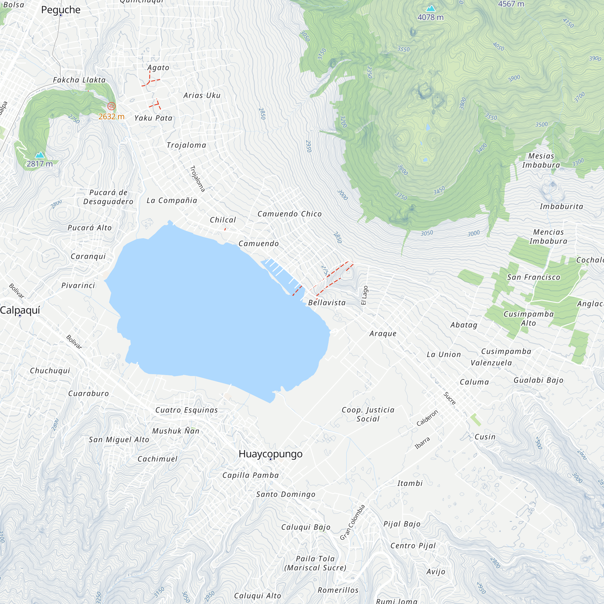 Cabañas del Lago map