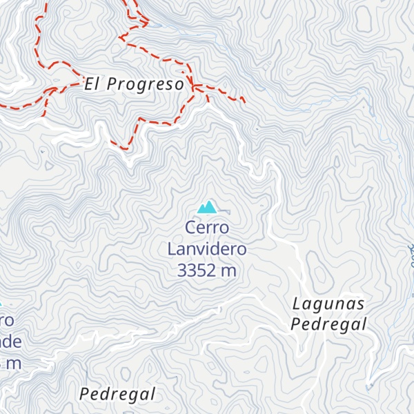 Map of Cerro Lanvidero