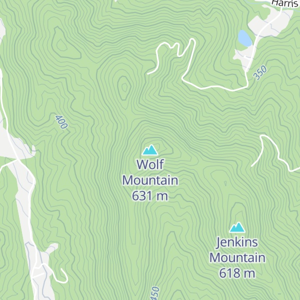 Map of Wolf Mountain