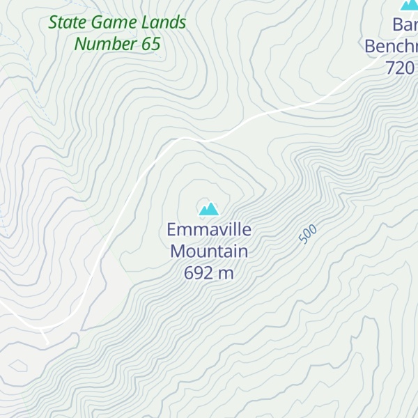 Map of Emmaville Mountain