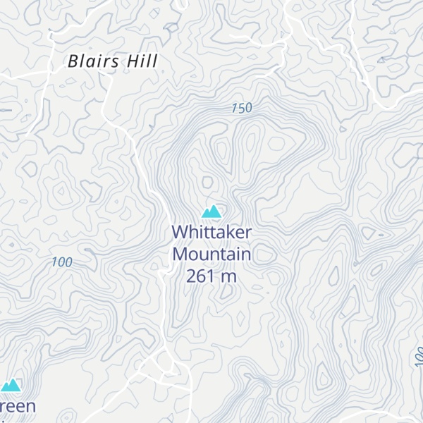 Map of Whittaker Mountain