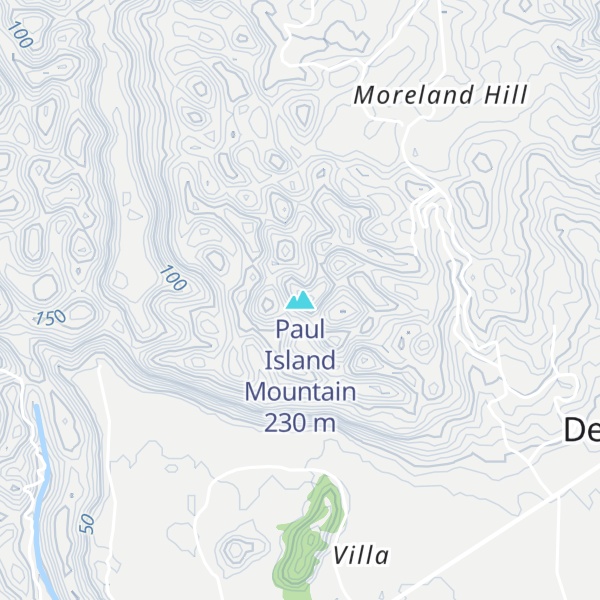 Map of Paul Island Mountain
