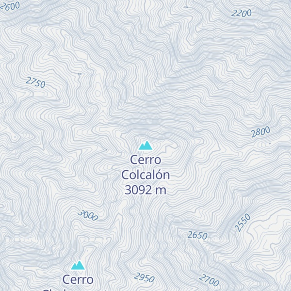 Map of Cerro Colcalón