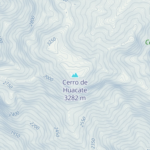 Map of Cerro de Huacate