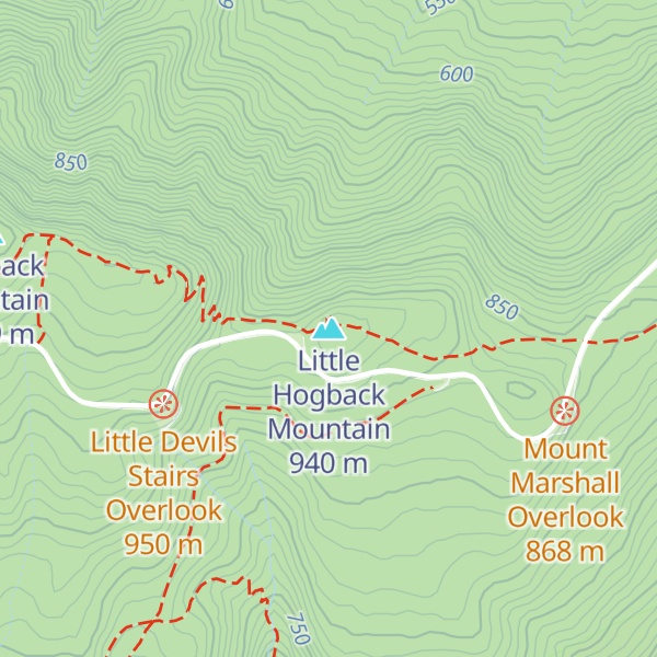 Map of Little Hogback Mountain