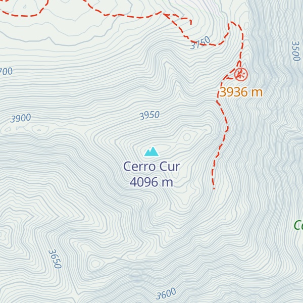 Map of Cerro Cur