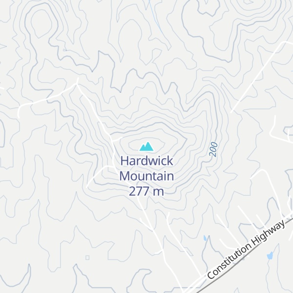 Map of Hardwick Mountain