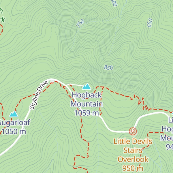Map of Hogback Mountain